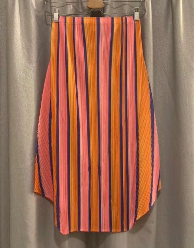 Issey Miyake Issey Miyake size:3 Rainbow striped skirt Size 42" / US 20 - 3 Thumbnail
