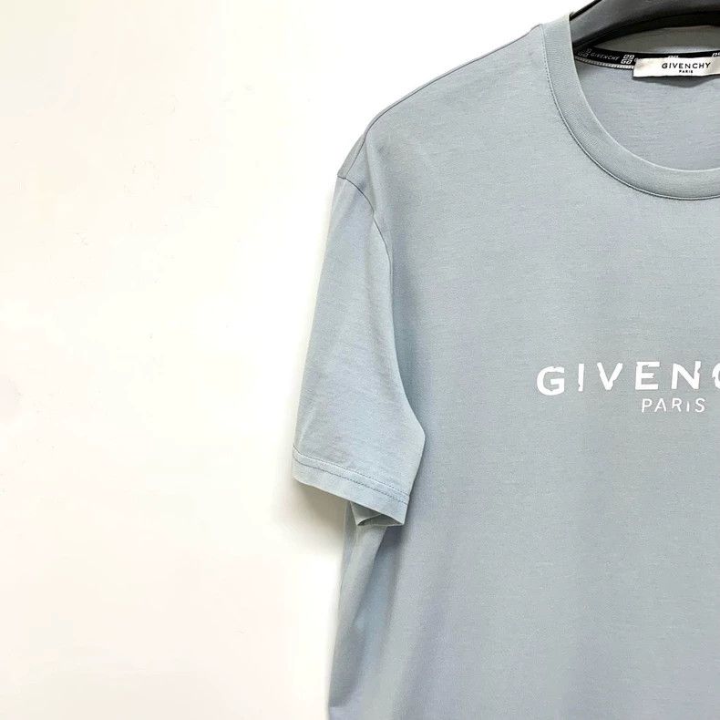 Givenchy Givenchy Mist Blue Short Sleeve with Front Logo Design 2506 Size US XXL / EU 58 / 5 - 5 Thumbnail
