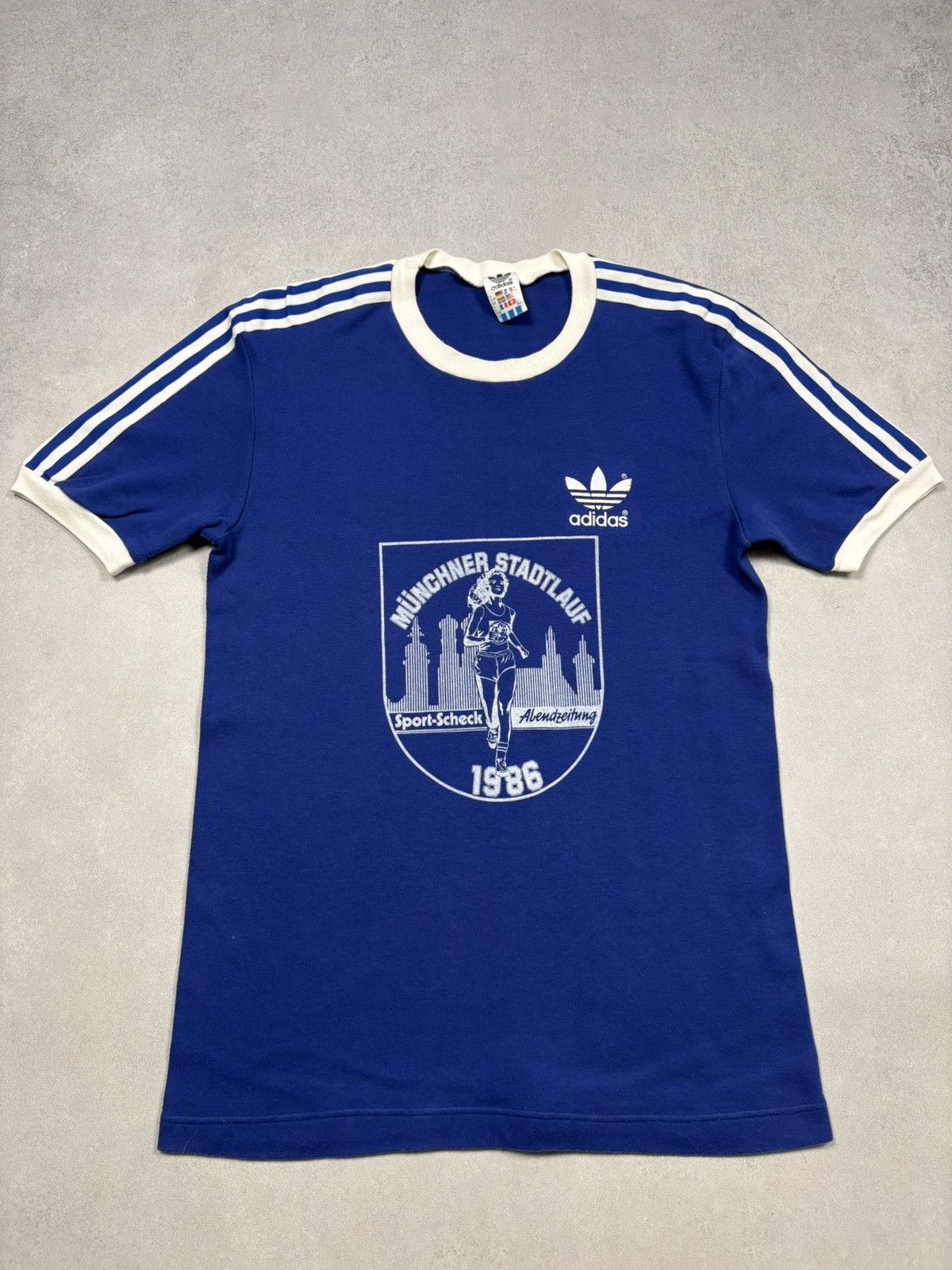 Adidas Vintage Adidas Munchen Stadtlauf 1986 Ringer T Shirt 80s M Size US M / EU 48-50 / 2 - 1 Thumbnail