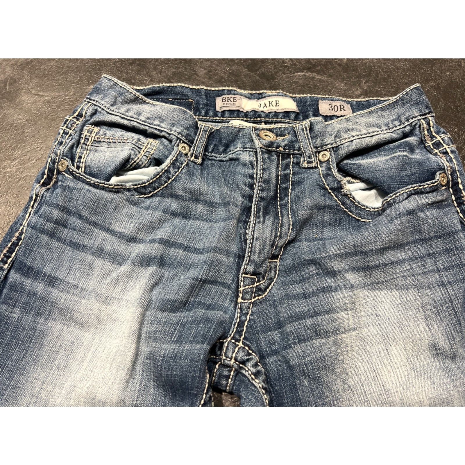 Vintage VINTAGE Buckle Men’s Jeans Men's 30x30 Straight Fit Dark Blue Denim Western Casual Size US 30 / EU 46 - 2 Thumbnail