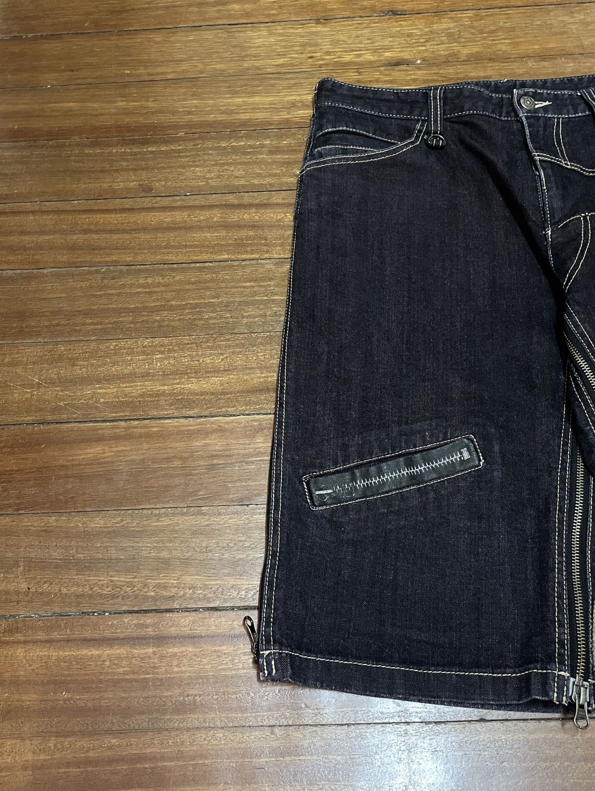 PPFM × Vintage Rare Design Vintage Brand PPFM Waxed Short Jeans 1990s Size US 33 - 5 Thumbnail