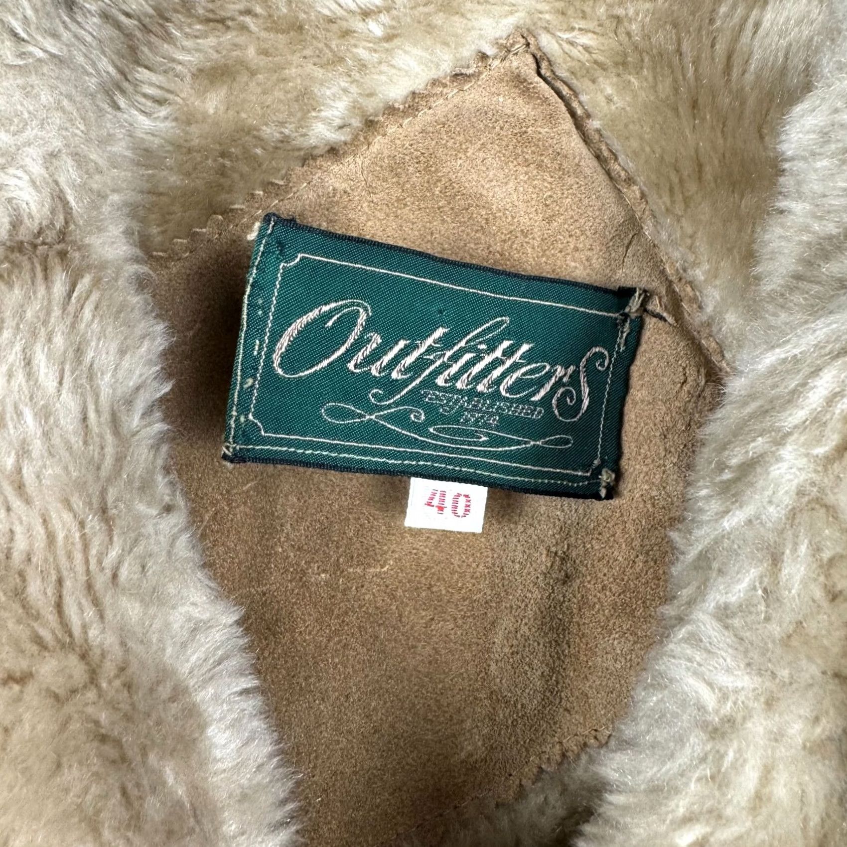 Urban Outfitters VINTAGE Outfitters Suede Rancher Western Coat Faux Fur Lined 1970s Mens L Brown Size US L / EU 52-54 / 3 - 2 Thumbnail