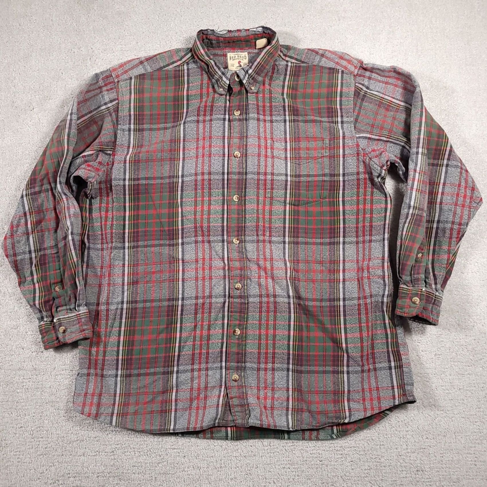 Vintage VINTAGE RedHead Flannel Shirt Mens 2XLT Plaid Button-Down Workwear Grunge Shirt Size US XXL / EU 58 / 5 - 2 Thumbnail