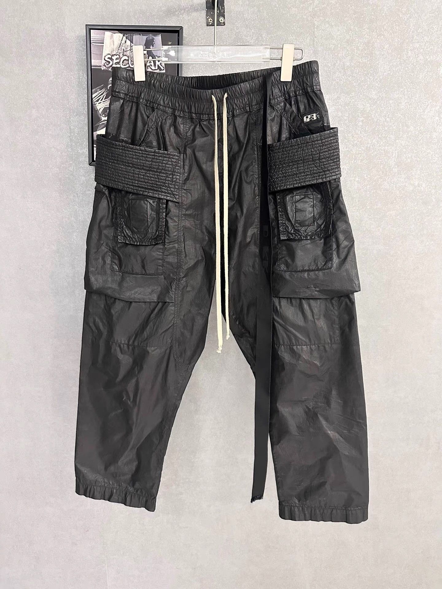 Rick Owens Rick Owens Waxed Double Ring Cropped Pants K34 Size US 31 - 1 Thumbnail