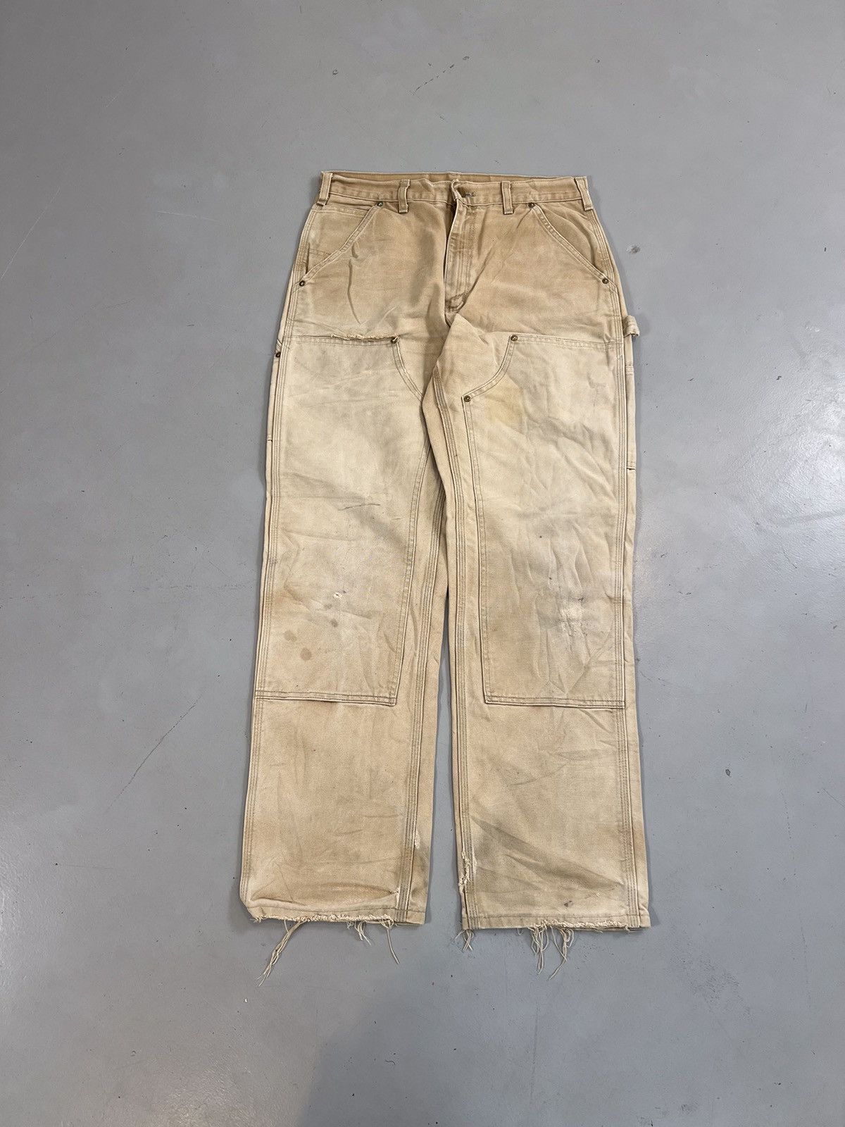 Carhartt Vintage Carharttt B01 BRN sun-fade double knee workwear Size US 32 / EU 48 - 1 Thumbnail