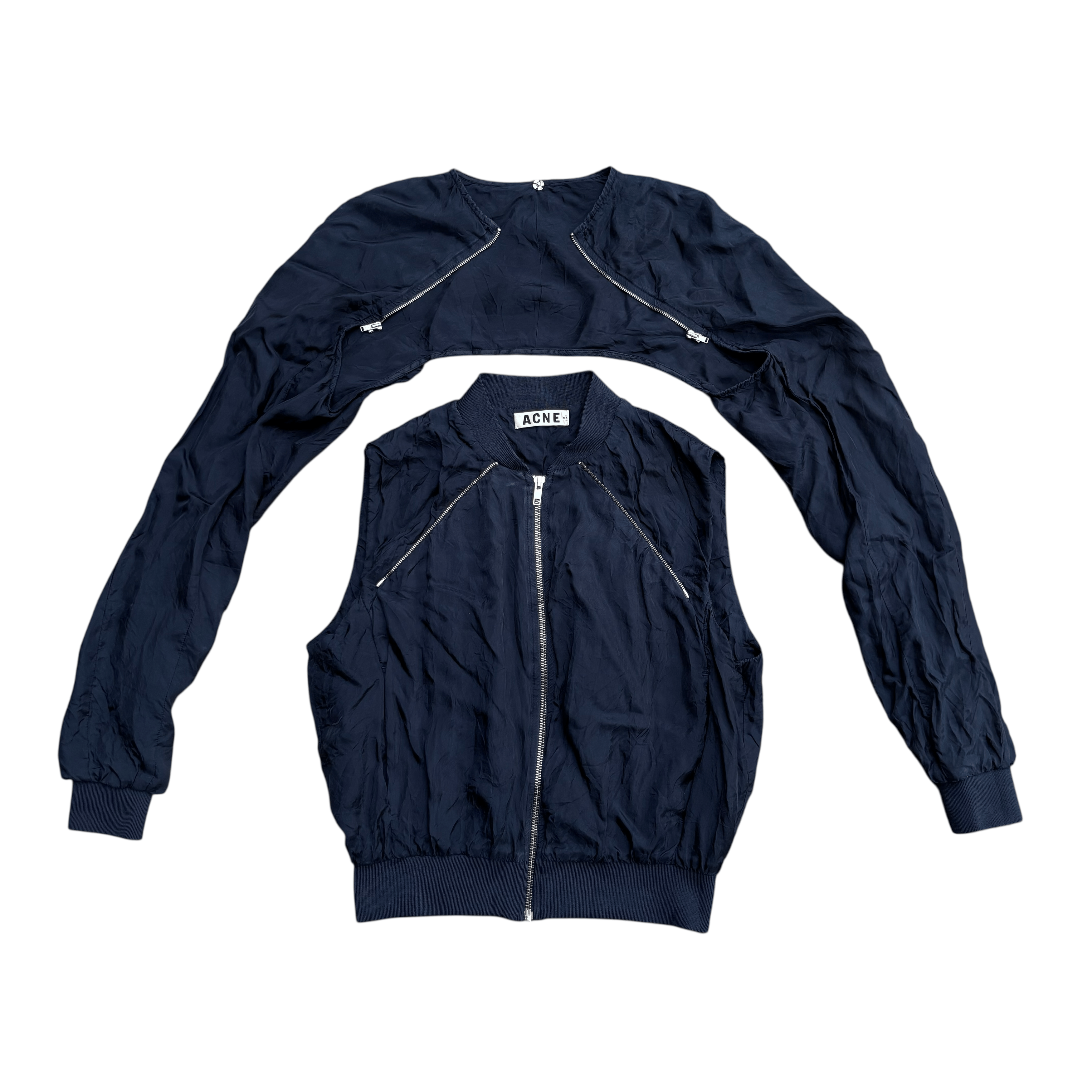 Acne Studios Acne studios blanche crinkle jacket Size S / US 4 / IT 40 - 1 Thumbnail