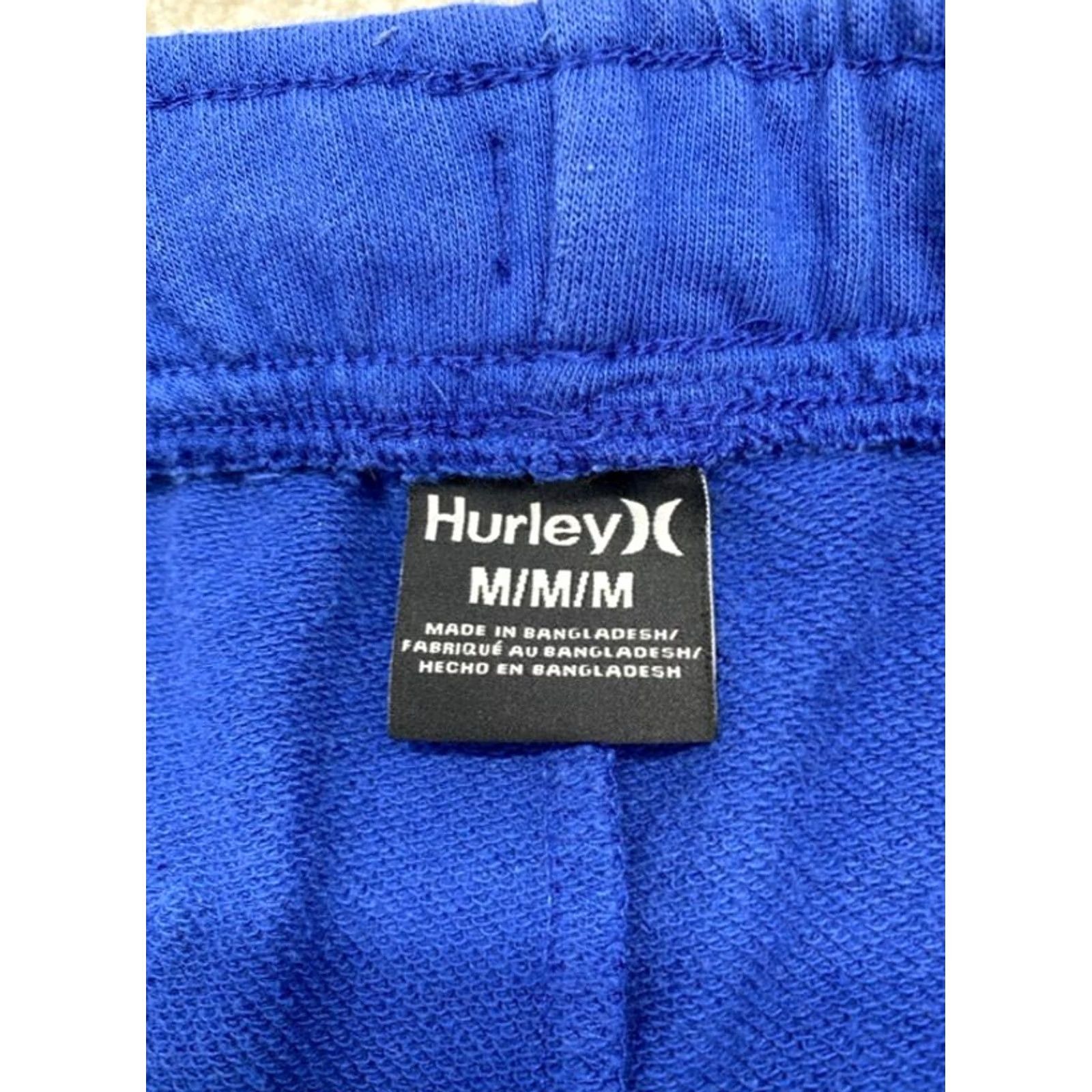Hurley Hurley Sweat Shorts Men’s 32x7 Blue Fleece Drawstring Pockets Hang Ten Logo 5618 Size US 32 / EU 48 - 6 Thumbnail