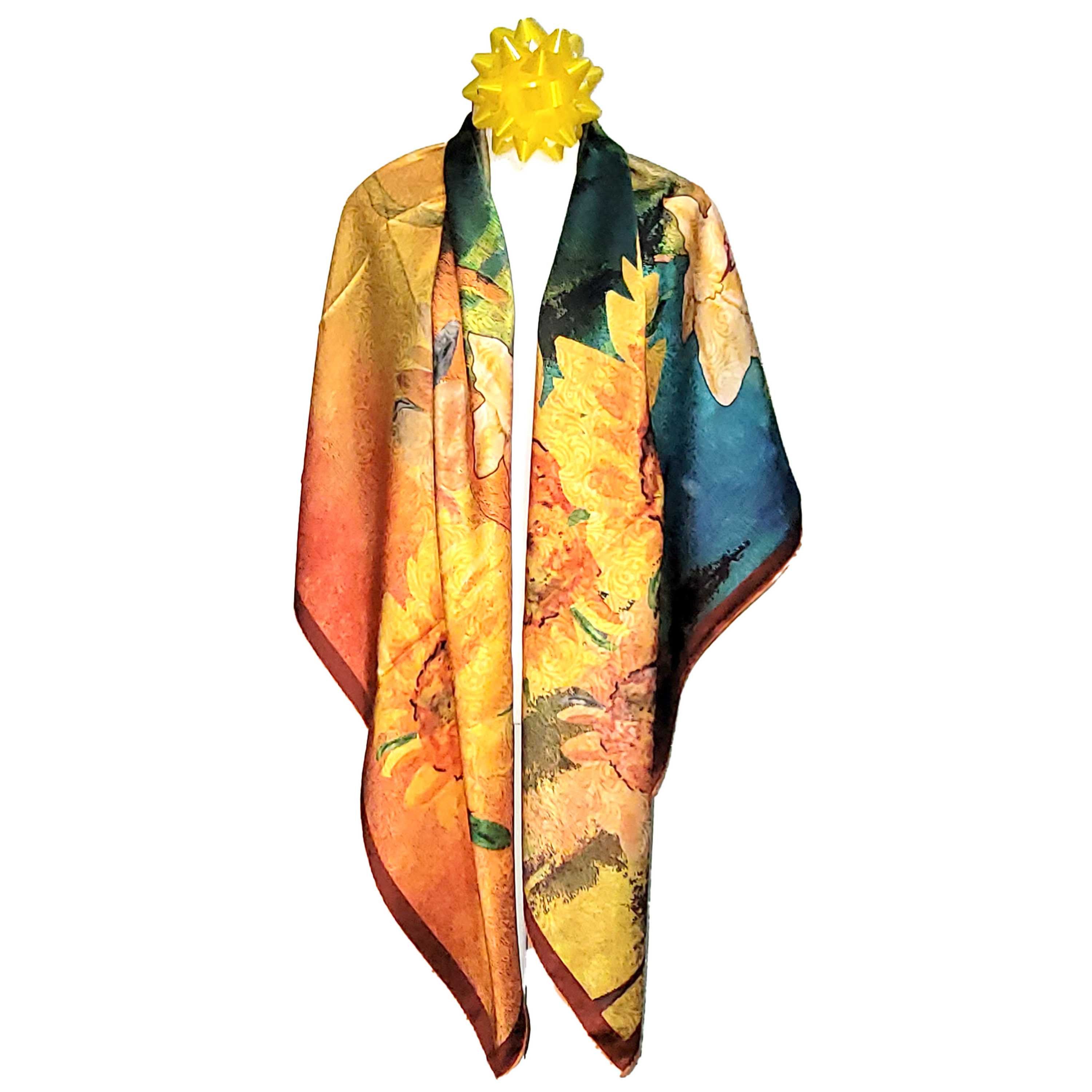 Other NWT Double Sided Silk Scarf 52"x52" Large Square Wrap 3244 Size ONE SIZE - 6 Thumbnail