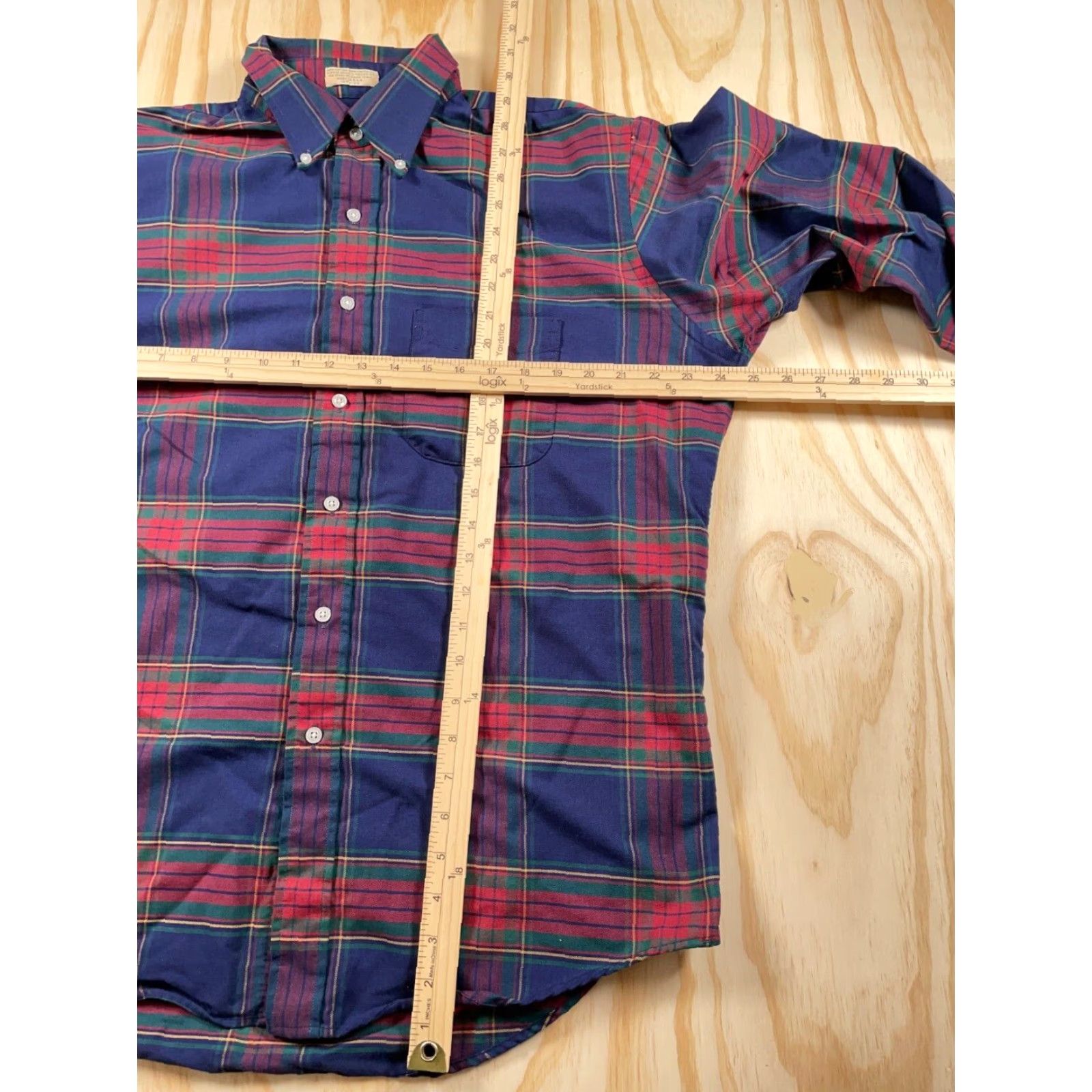 Vintage VINTAGE L.L. Bean Shirt Button-Front Plaid Long Sleeve 15.5 XL Red Blue USA Made Men Size US M / EU 48-50 / 2 - 5 Thumbnail