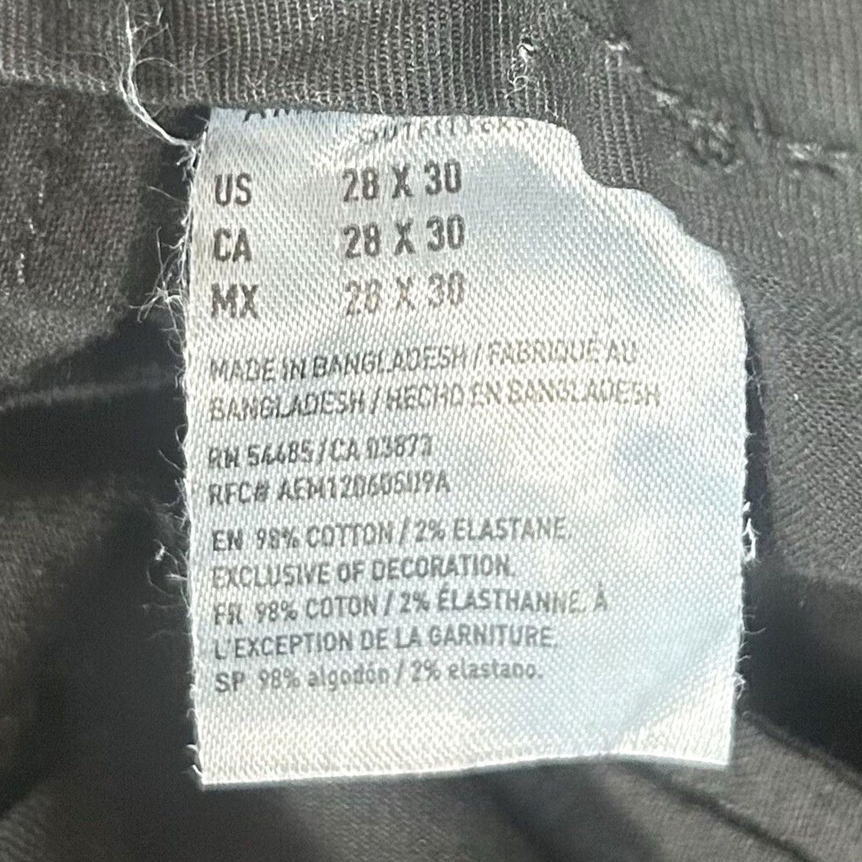 American Eagle Outfitters American Eagle Jeans Mens 28x30 Straight Regular Stretch Black Next Level Flex Original Rise Mid 10-12 In Inseam 30 AEO Size US 28 / EU 44 - 5 Thumbnail