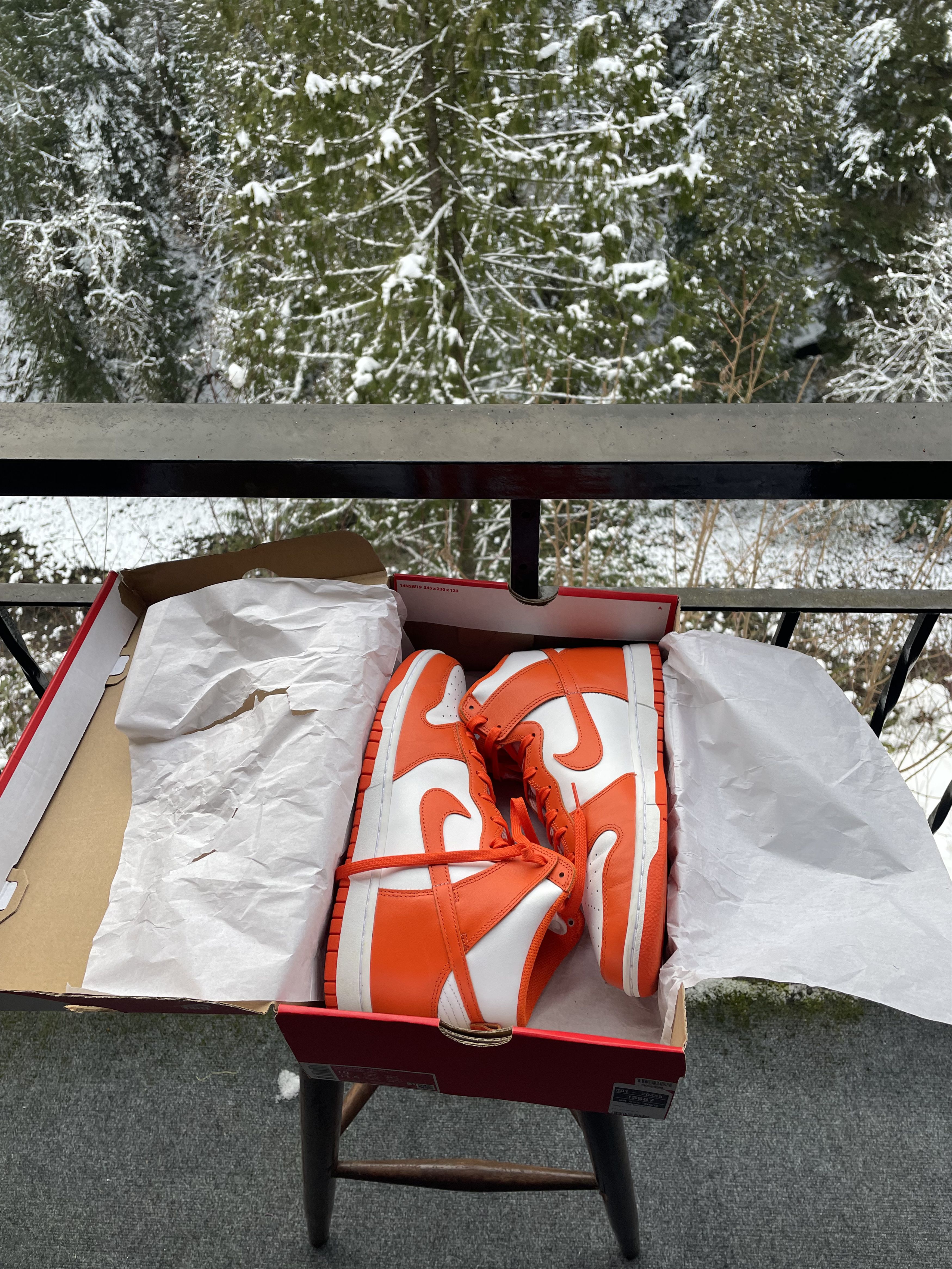 Nike Nike High Dunk Retro White/Orange Size US 10 / EU 43 - 2 Thumbnail