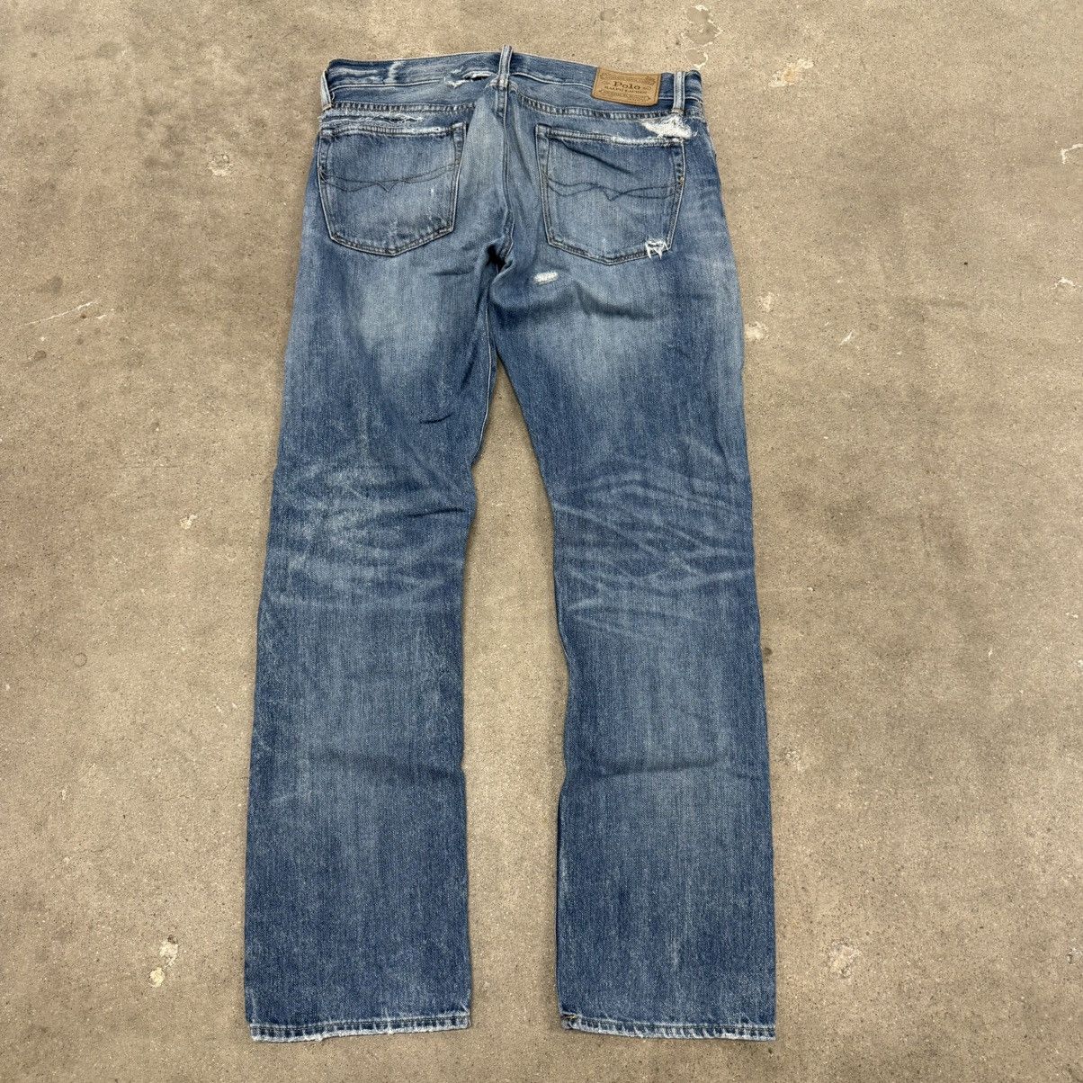 Japanese Brand POLO RALPH LAUREN VARICK SLIM REPAIRED PATCHWORK JEANS Size US 31 - 8 Thumbnail