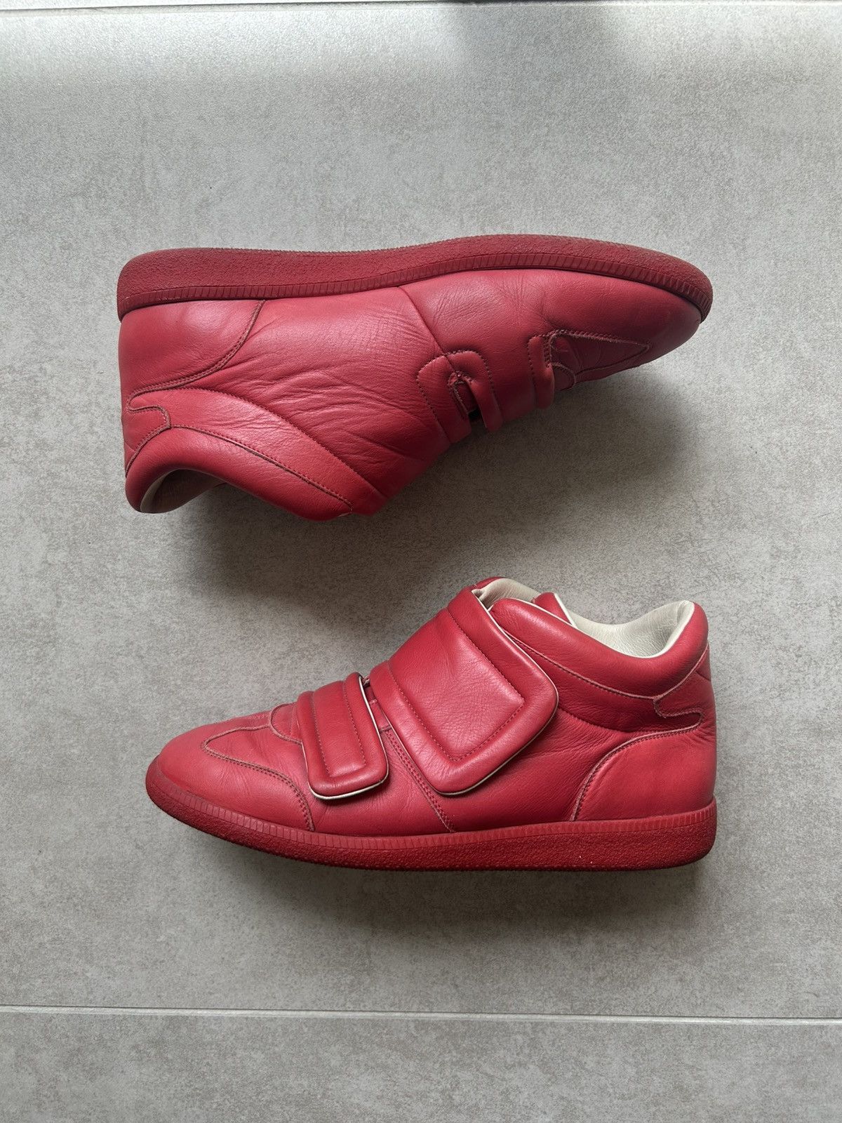 Maison Margiela Margiela Clinic GAT Red leather midtop strap Size US 12 / EU 45 - 2 Thumbnail