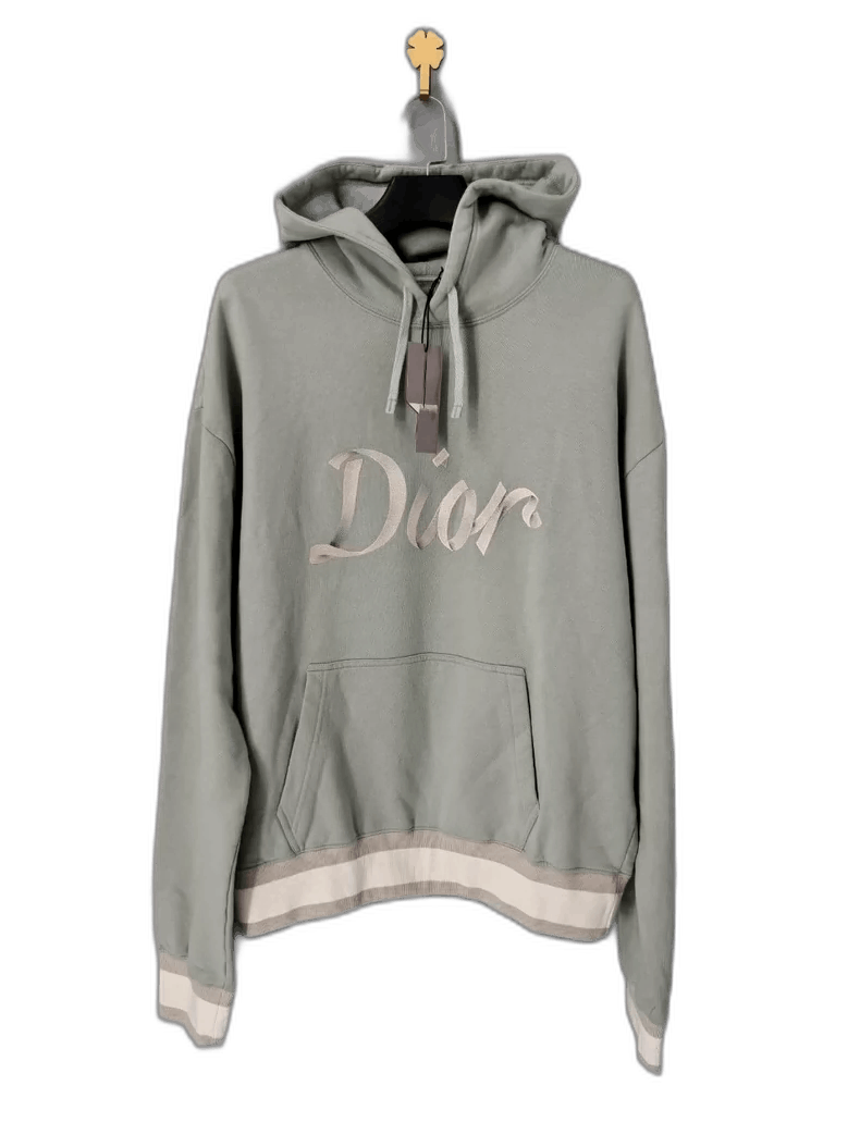 Dior Logo Print Hoodie with Kangaroo Pocket-2505