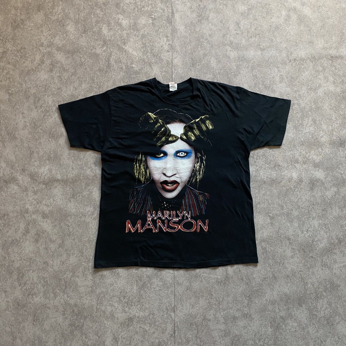 Marilyn Manson Vintage 90s Marilyn Manson Screen Stars Band Tee Size US L / EU 52-54 / 3 - 1 Thumbnail