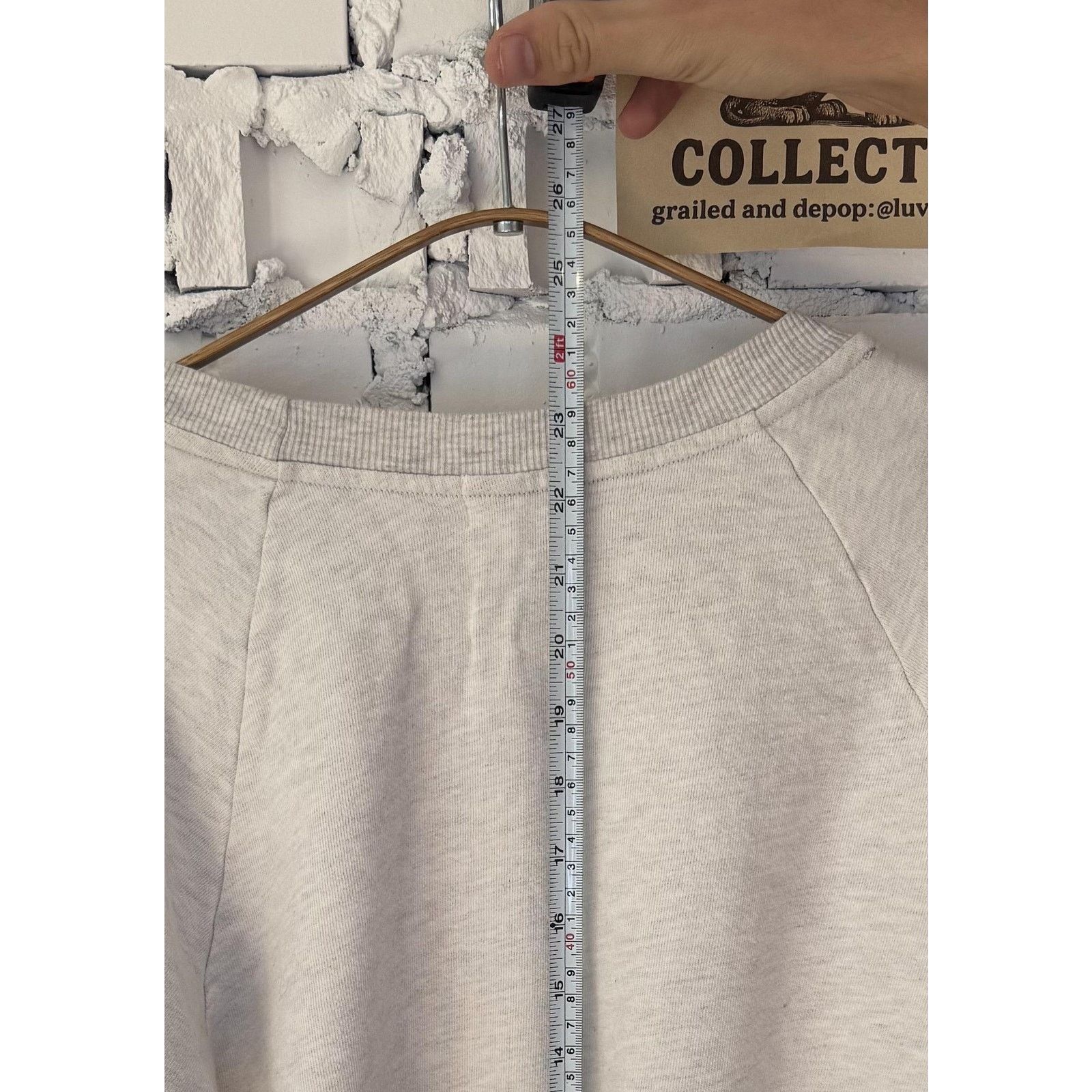Everlane TLA Womens M Gray Varsity Crewneck Sweatshirt Size S / US 4 / IT 40 - 5 Thumbnail