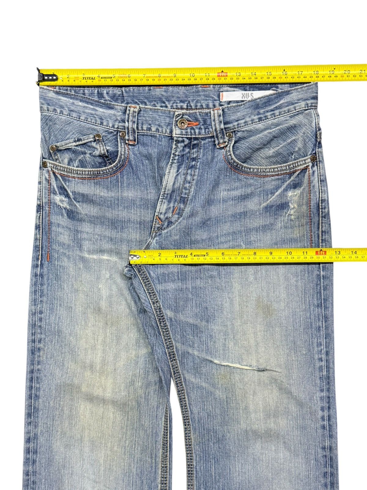 Edwin Vintage Edwin 401 XVS Y2K Buckle Back Vintage Wash Denim W36 Size US 36 / EU 52 - 16 Thumbnail