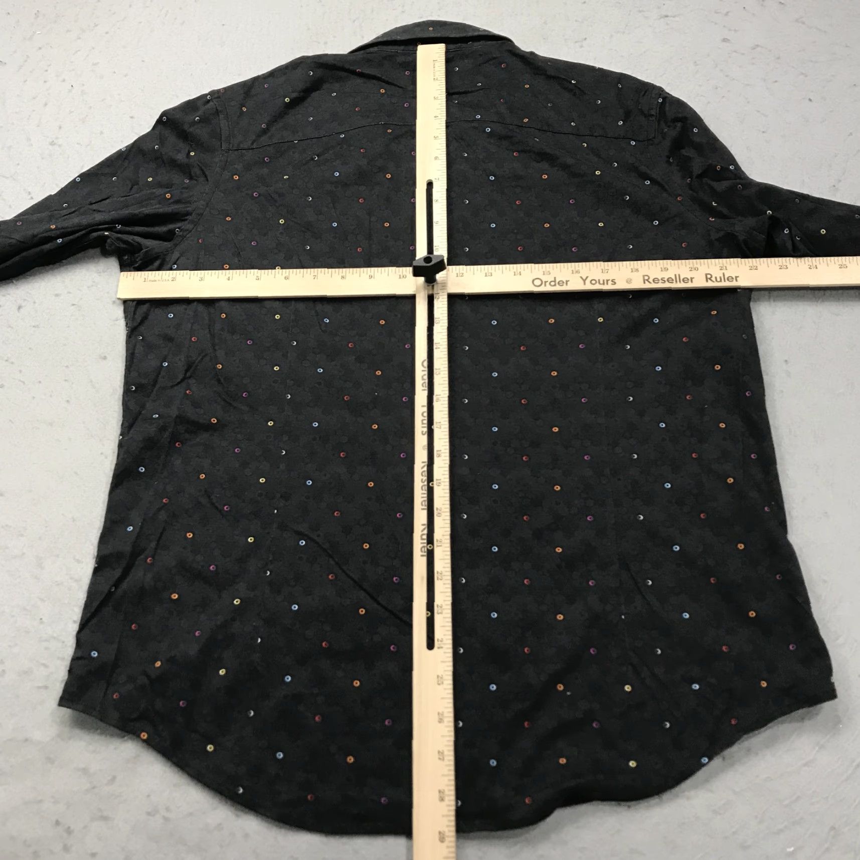 Vintage Buttercloth Shirt Mens Large Black Regular Flip Cuff Geometric Casual Cotton Size US L / EU 52-54 / 3 - 7 Thumbnail