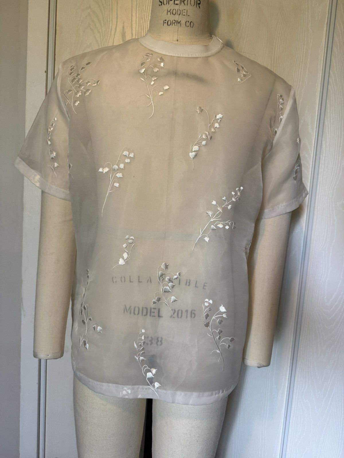Erdem ERDEM x H&M Embroidered Sheer T-Shirt Size US L / EU 52-54 / 3 - 1 Thumbnail