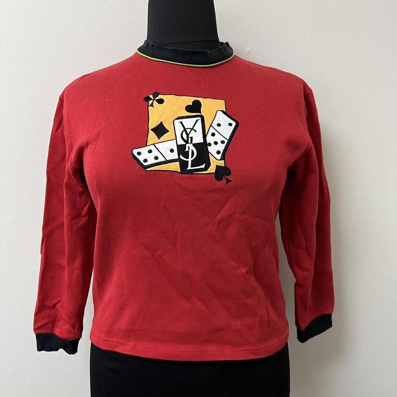 Yves Saint Laurent Yves Saint Laurent Domino Sweatshirt Size S / US 4 / IT 40 - 1 Thumbnail