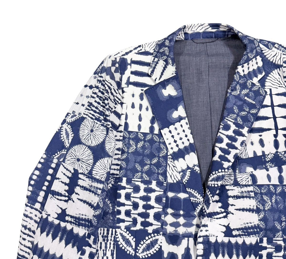Lands' End Vtg💥Land’s End Shibori Tie Dye Classic Fit Blazer Jacket Size 44R - 8 Thumbnail