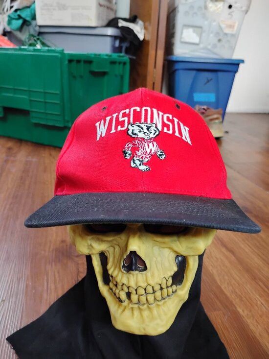 Other Vintage Wisconsin Badgers Two Tone Snap Hat Cap Size ONE SIZE - 1 Thumbnail