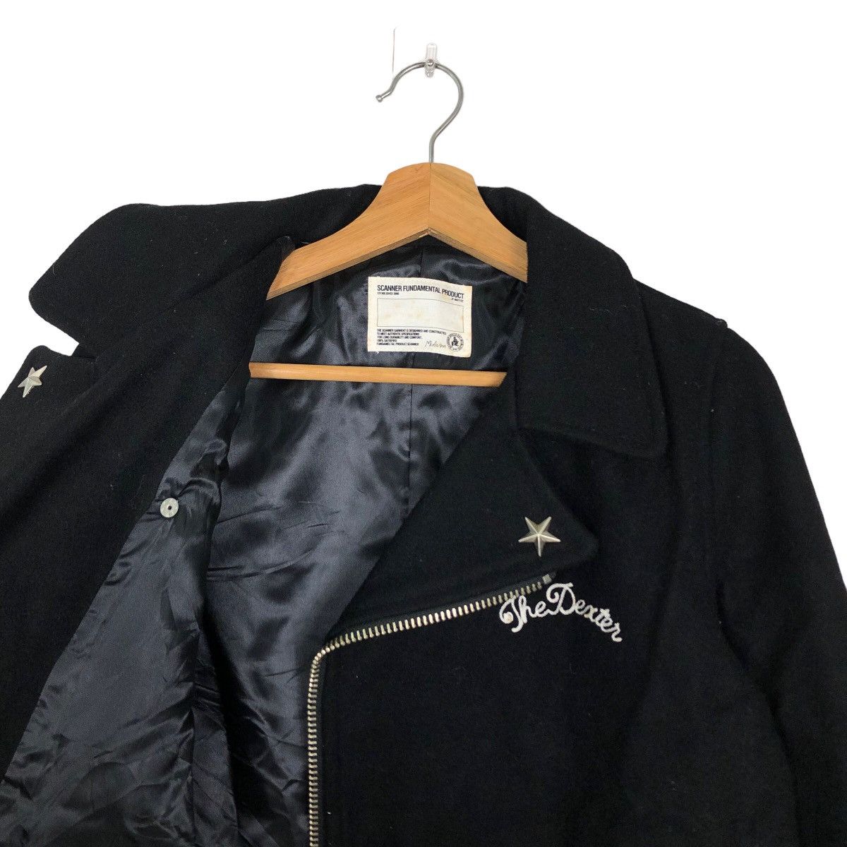 Japanese Brand 🔥90’s Wool Biker Jacket Double Breast Scanner Fundamental Size US M / EU 48-50 / 2 - 10 Thumbnail