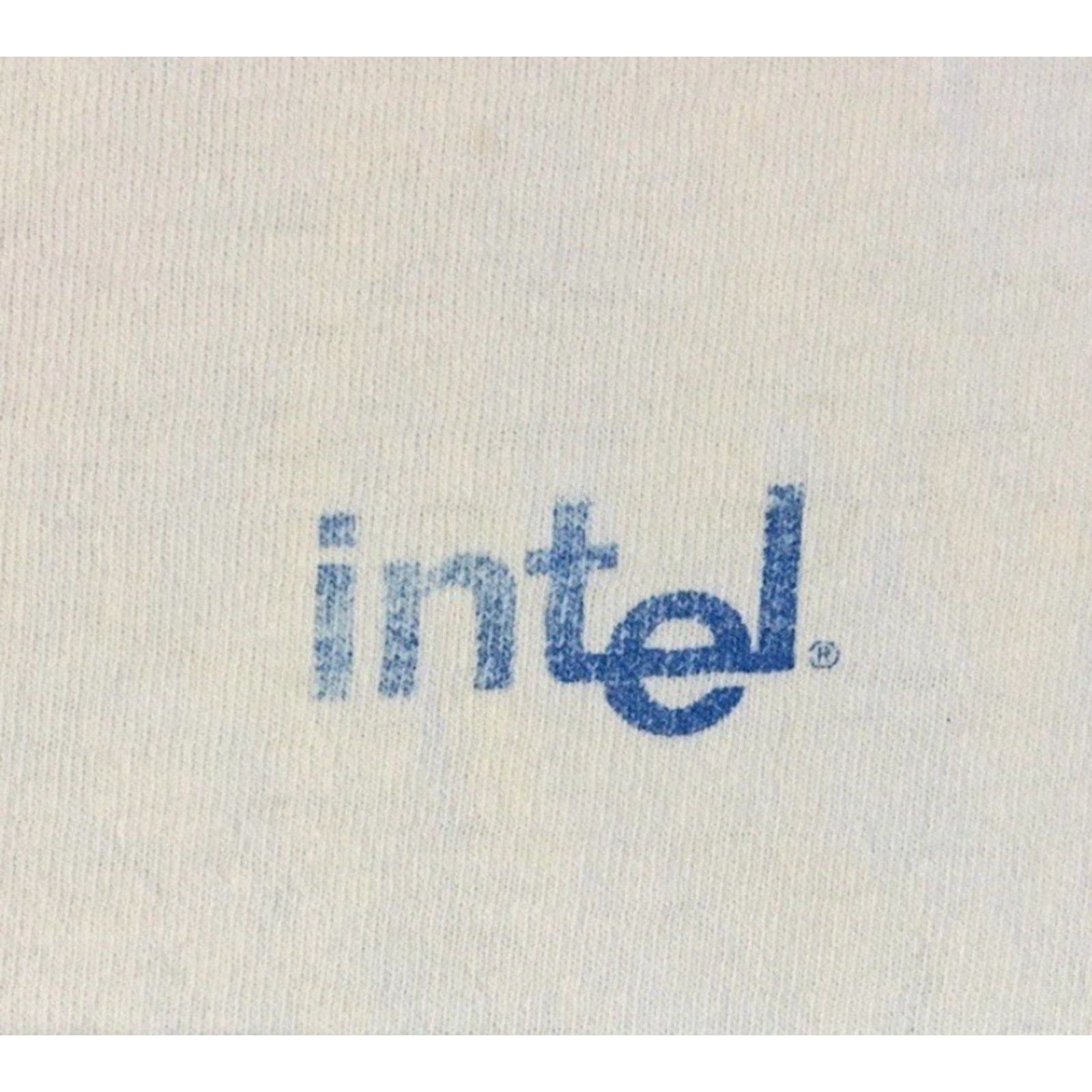 Apple Vtg Intel Faded Distress Software Promo Shirt L XL Internet Apple Grunge 90s Y2K Size US L / EU 52-54 / 3 - 4 Thumbnail