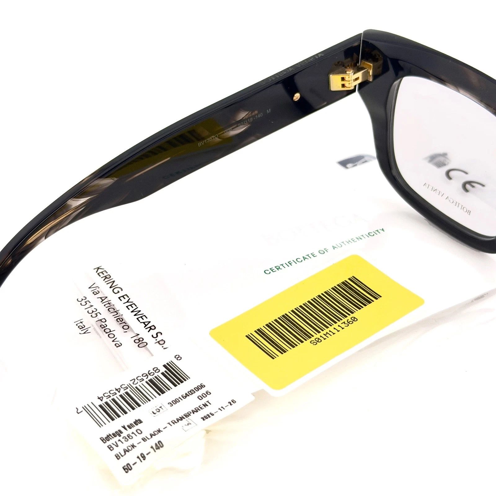 Bottega Veneta BOTTEGA VENETA MITRE 1361 BV1361O Optical Eyeglasses 006 Size ONE SIZE - 2 Thumbnail