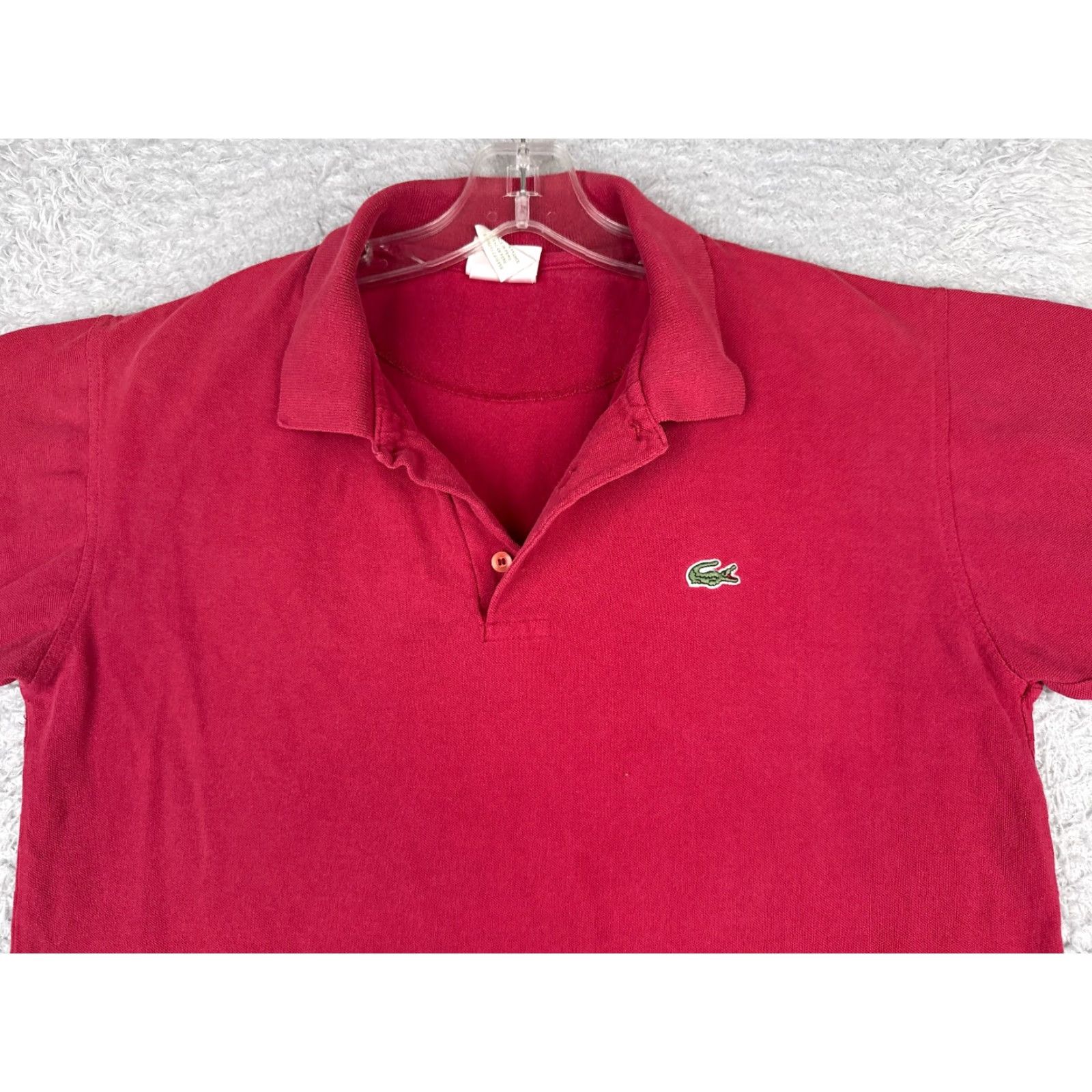 Lacoste Lacoste Polo Shirt Men Red Short Sleeve Slim 5 100% Cotton Knit Croc Logo Vintage No Size US S / EU 44-46 / 1 - 4 Thumbnail