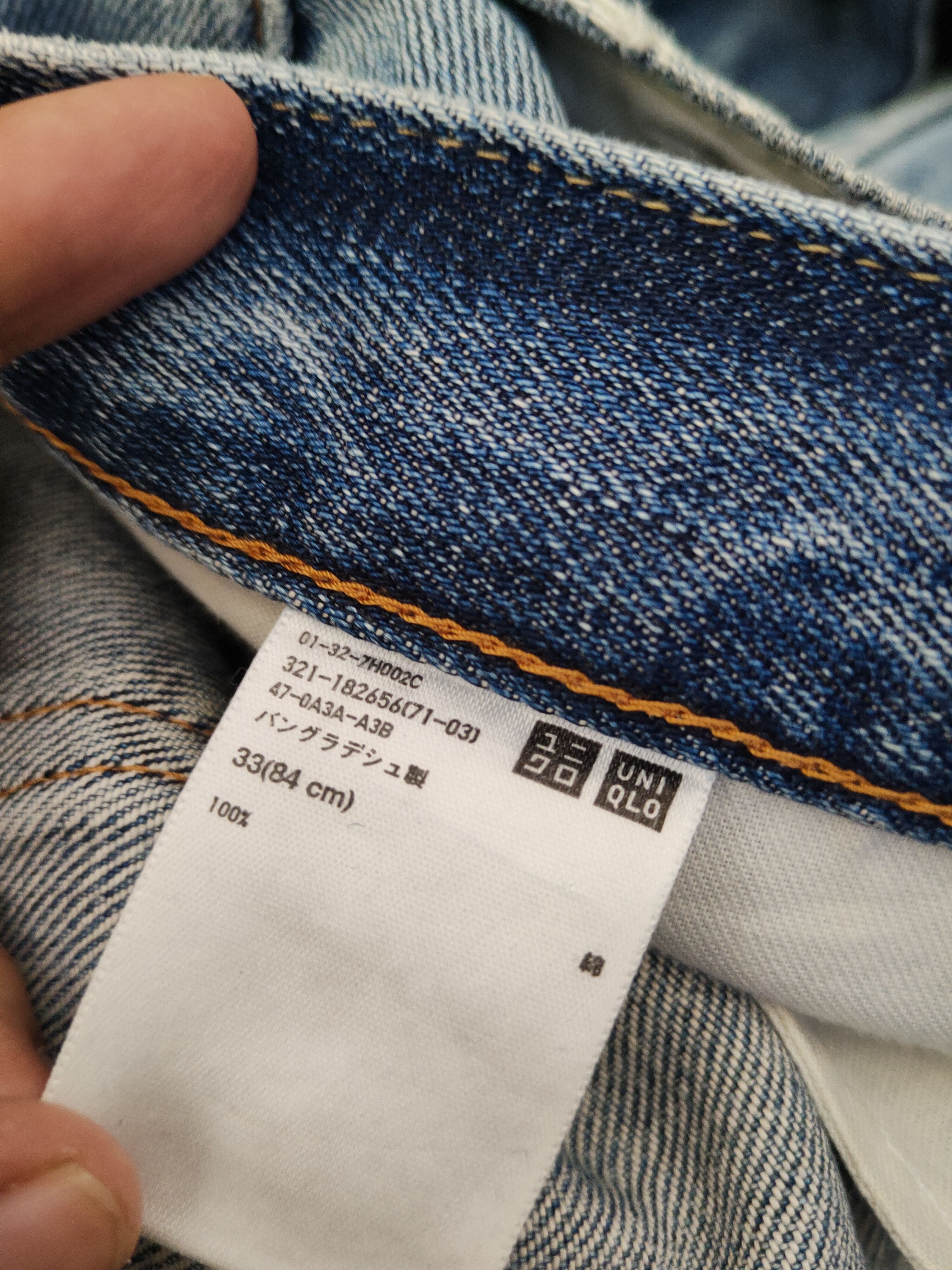 Japanese Brand Uniqlo fabric by kaihara Blue Distressed Ripped Jeans #W1871 Size US 34 / EU 50 - 16 Thumbnail