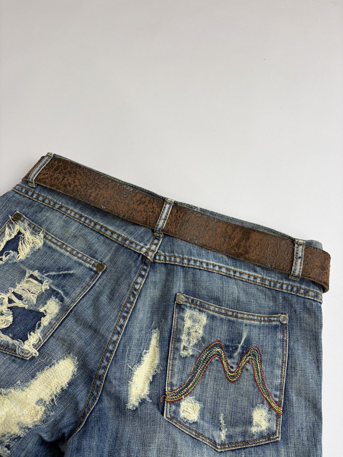 Hysteric Glamour Vintage Replay Distressed Leather Belt Archive Italian Brand Size 34 - 14 Thumbnail