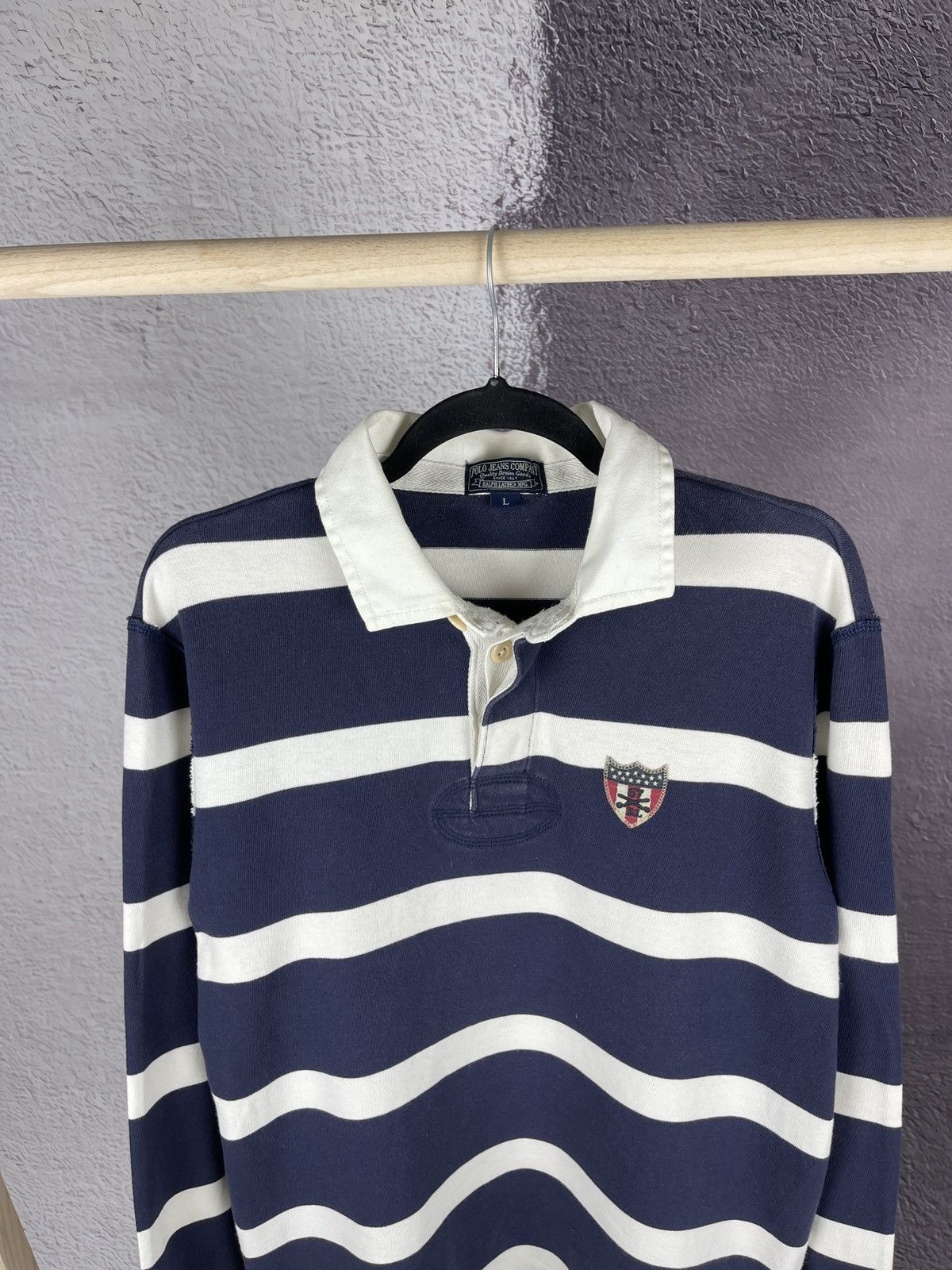 Polo Ralph Lauren Polo Jeans Company Ralph Lauren vintage striped rugby polo Size US L / EU 52-54 / 3 - 4 Thumbnail