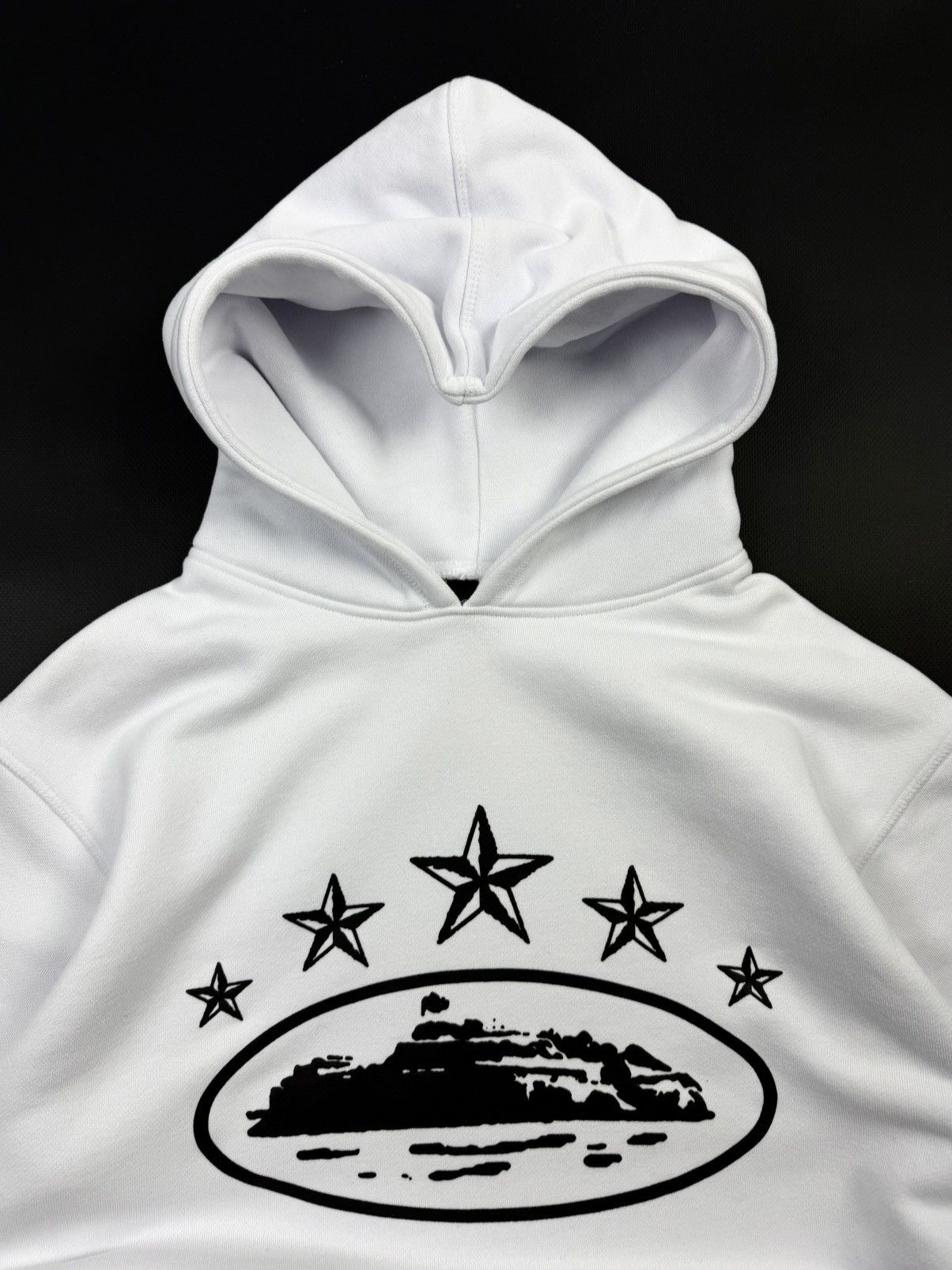 Corteiz Corteiz Alcatraz Big Logo White Heavy Cotton Hoodie STREETW Size US M / EU 48-50 / 2 - 8 Thumbnail
