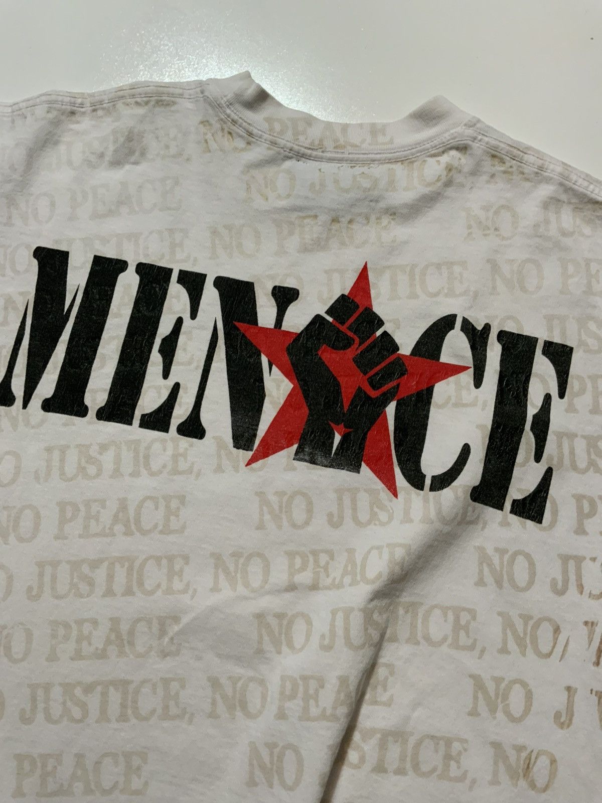 Menace Menace Los Angeles No Justice No Peace AOP Fist Star T-Shirt Size US M / EU 48-50 / 2 - 4 Thumbnail
