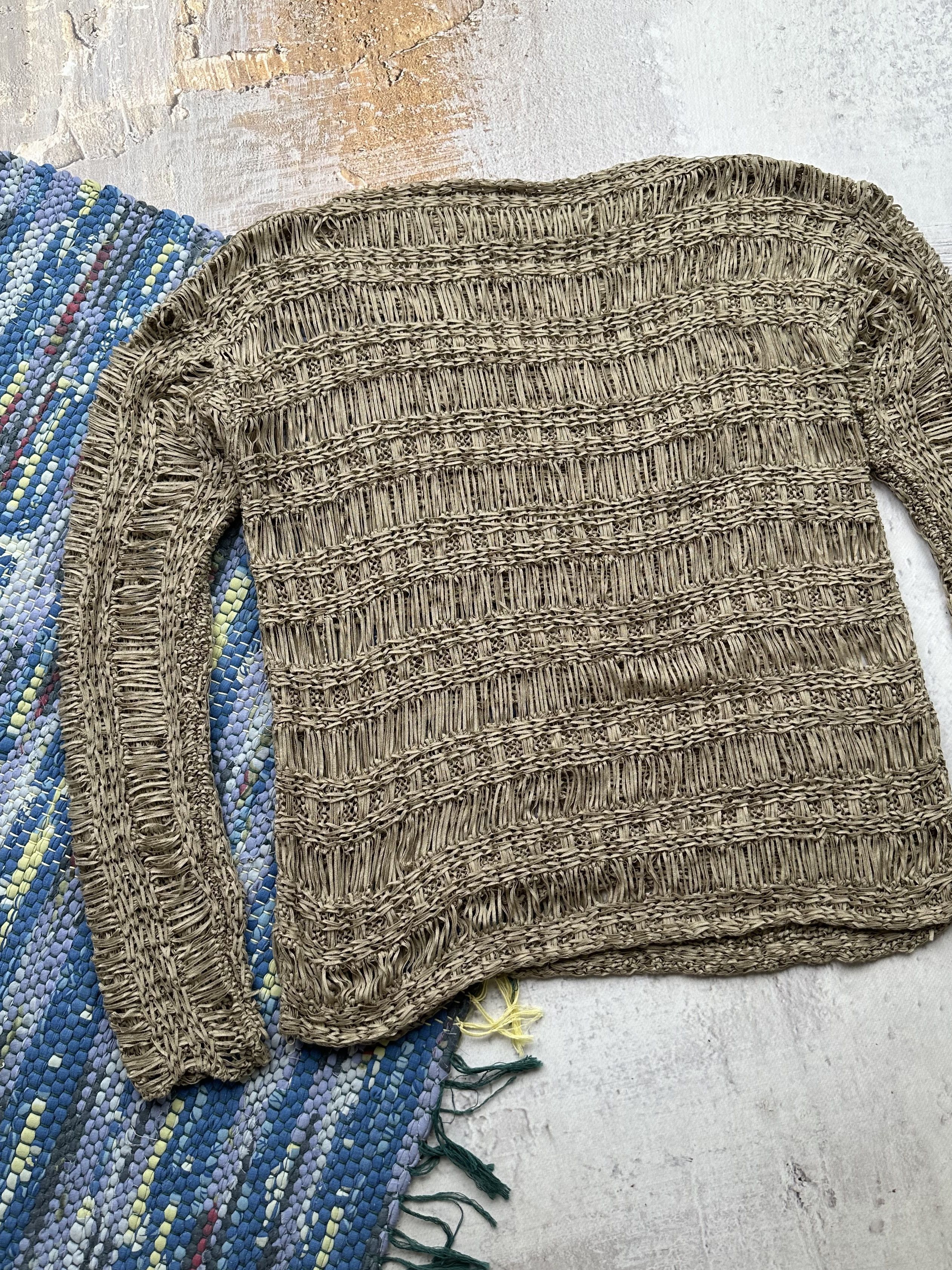 Japanese Brand Vintage Mesh Sweater A253(303) Size US S / EU 44-46 / 1 - 6 Thumbnail
