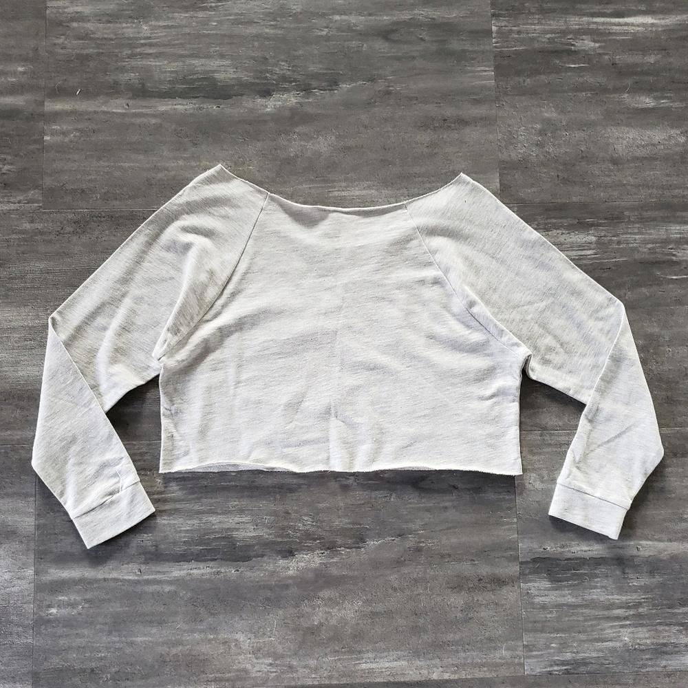 Next Level Apparel Grey Thug Wife NLA Cropped Sweater Long Sleeve Size S / US 4 / IT 40 - 2 Thumbnail