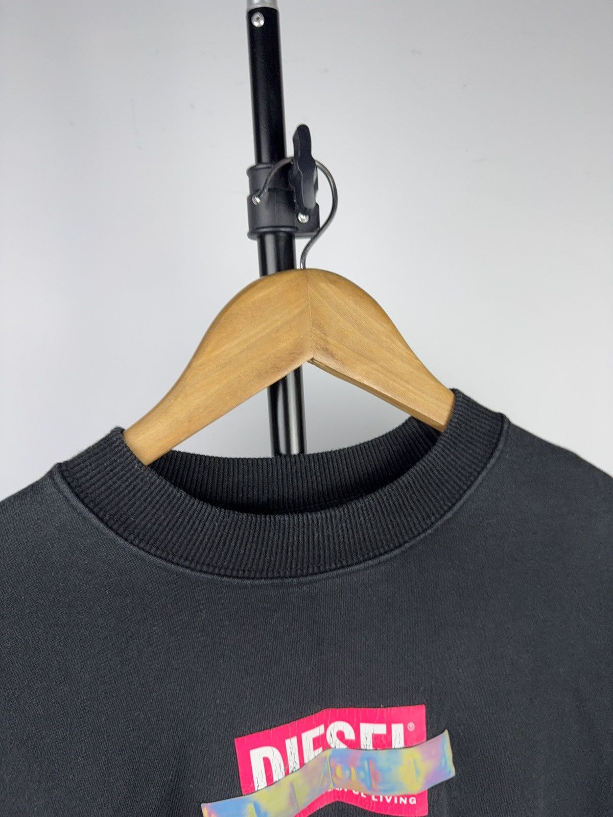 Diesel Diesel Y2K Holographic Logo luxury Sweatshirt Black Size M Size US M / EU 48-50 / 2 - 5 Thumbnail