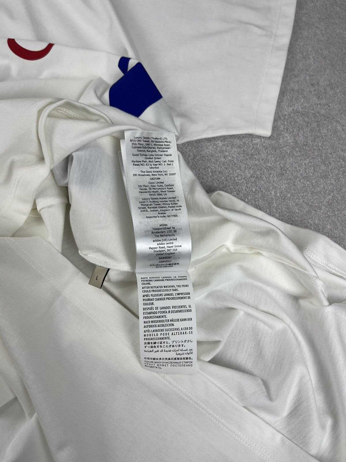 Adidas × Gucci Gucci x Adidas Cotton Jersey T-Shirt White Size US L / EU 52-54 / 3 - 12 Thumbnail