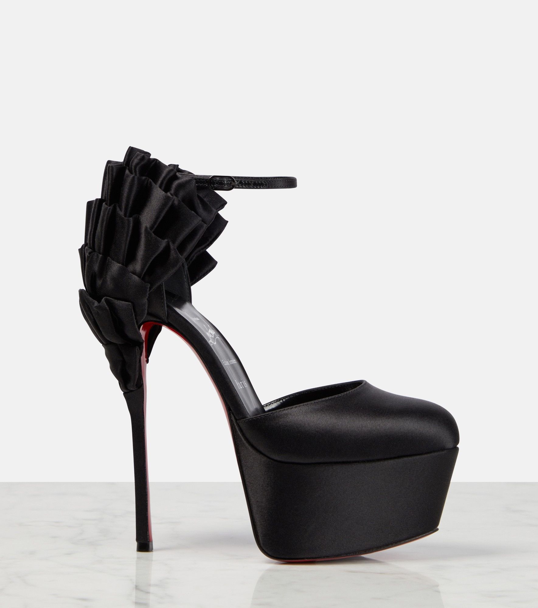 Christian Louboutin o1s1wg110325 Maria Frou Alta 160 in Black Size US 10 / IT 40 - 1 Thumbnail