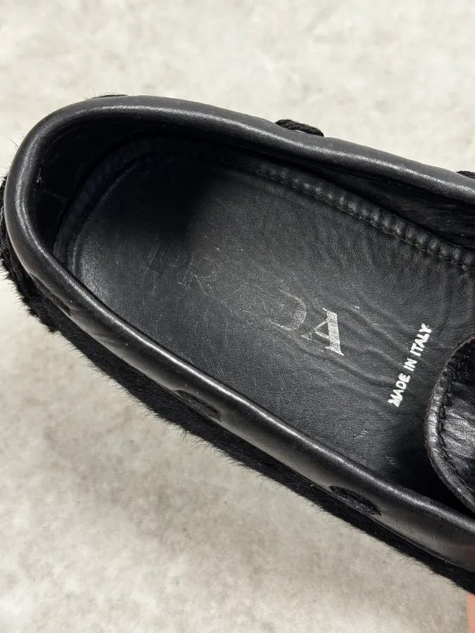 Prada Prada Black Pony Hair Loafers Driver Sole Size US 9 / EU 42 - 9 Thumbnail