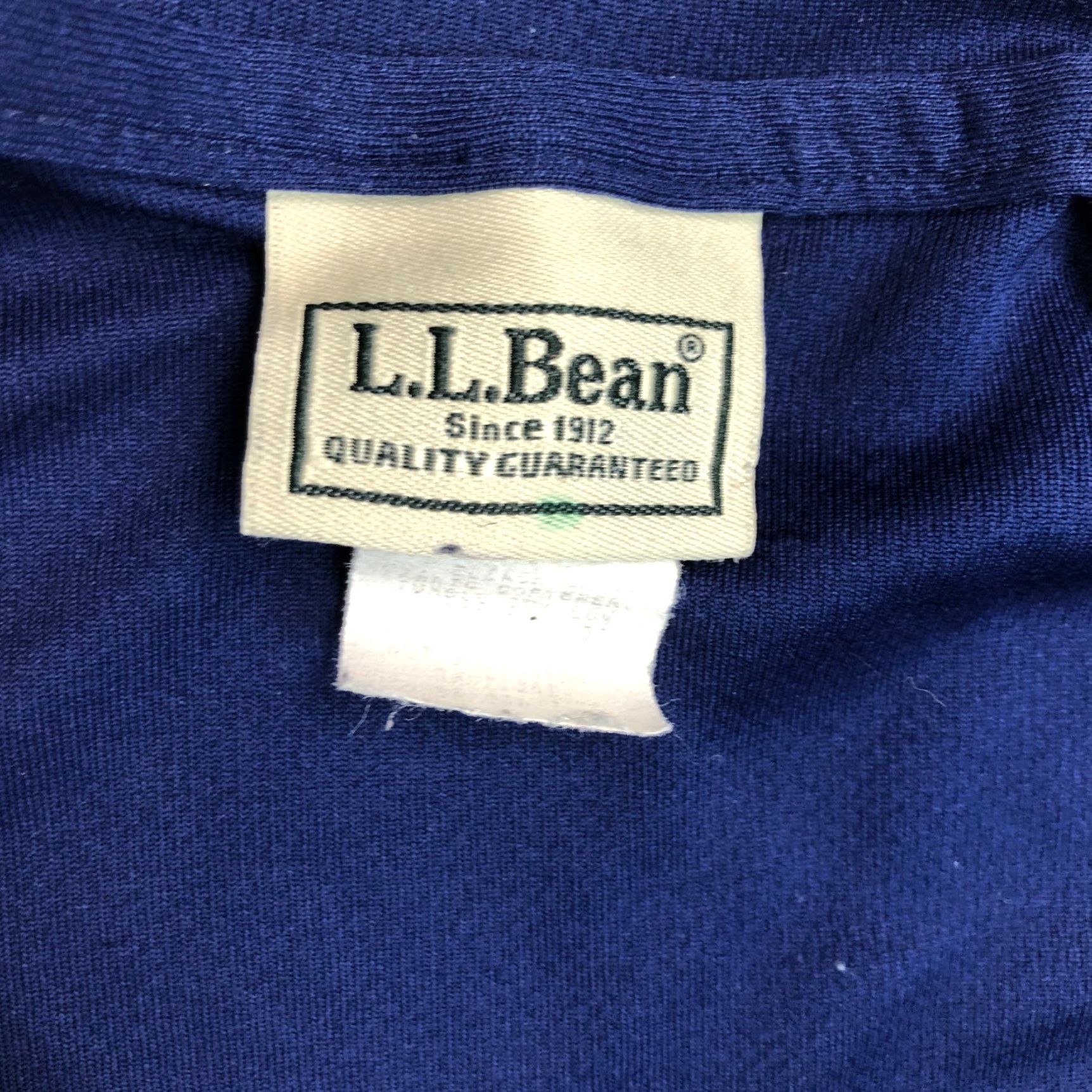 Vintage LL Bean Men’s 1/4 Zip Pullover Polyester Navy Blue Large Sweatshirt Shirt Size US L / EU 52-54 / 3 - 4 Thumbnail