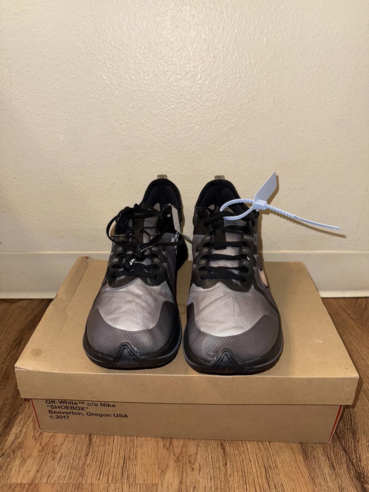 Nike Nike Zoom Fly Off-White Black Silver Size US 15 / EU 48 - 2 Thumbnail