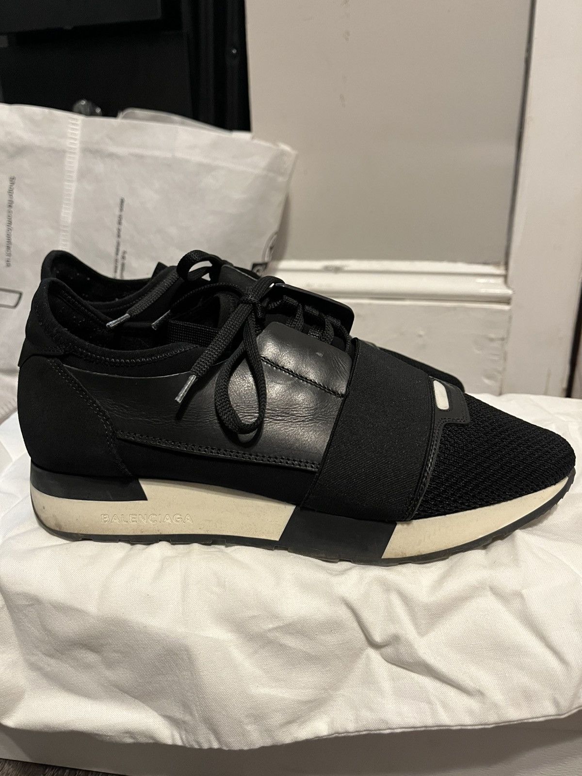 Balenciaga Balenciaga Race Runner Black/White EU38 Size US 8 / IT 38 - 3 Thumbnail