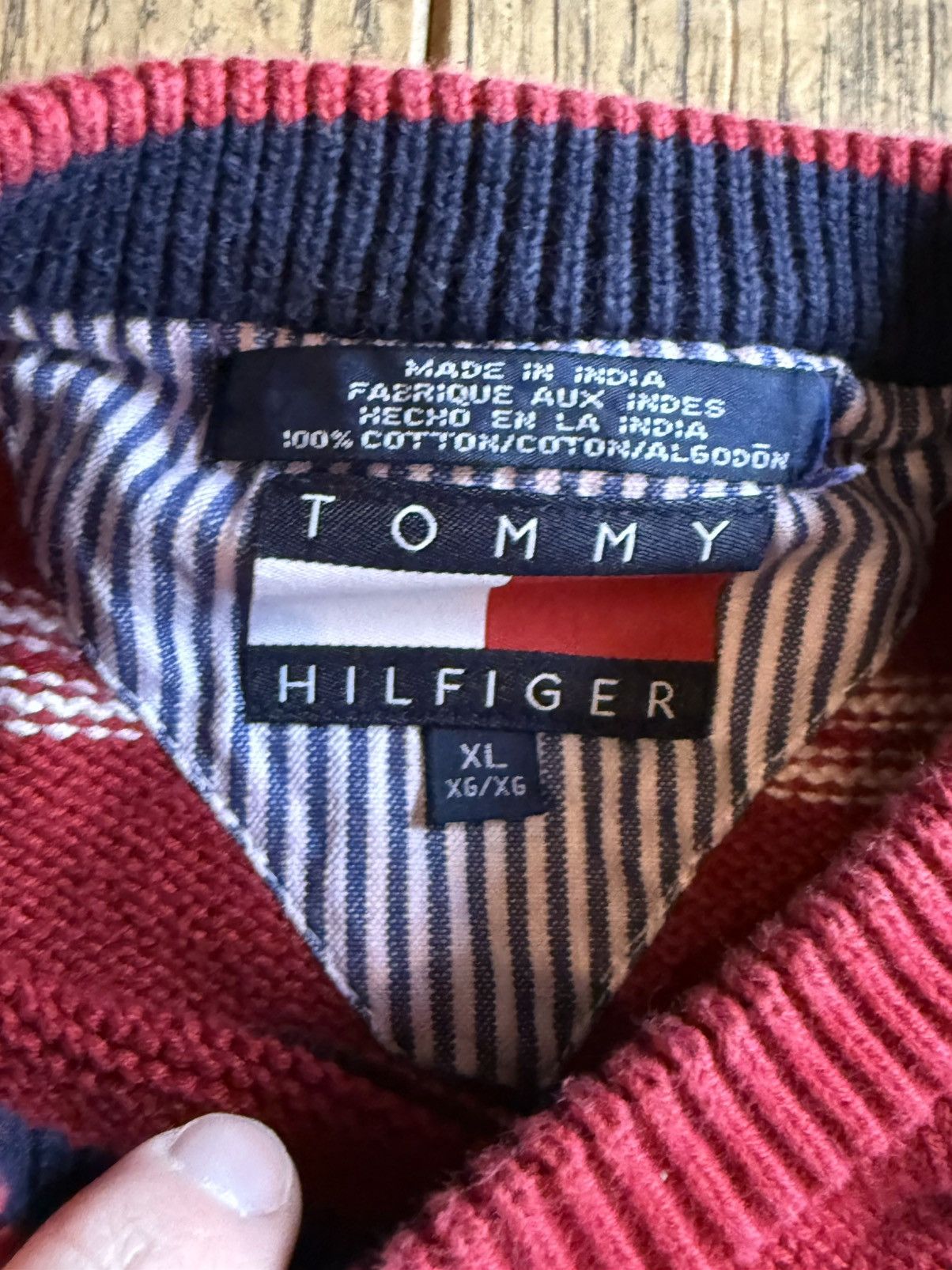 Tommy Hilfiger Tommy Hilfiger Vintage 90s Knit Sweater Size US XL / EU 56 / 4 - 3 Thumbnail