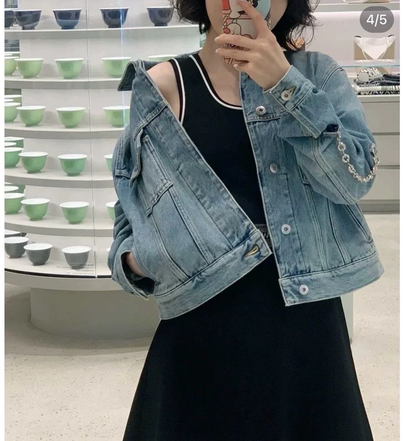 light blue denim jacket for women