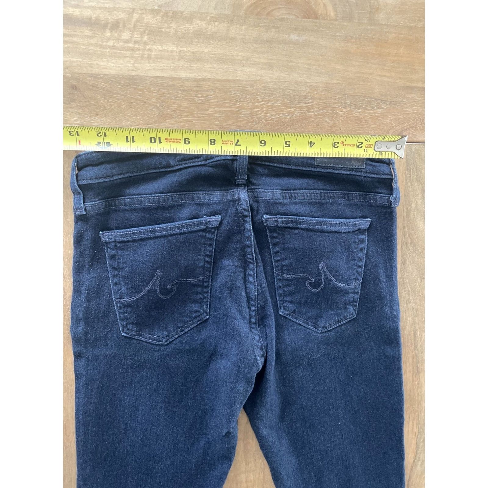 Vintage AG Adriano Goldschmied The Ballad Slim Boot Jeans Women 26x26 Denim Blue Slim Grounded USA 2000s Western City Rock Jeans Womens Size 26" / US 2 / IT 38 - 6 Thumbnail