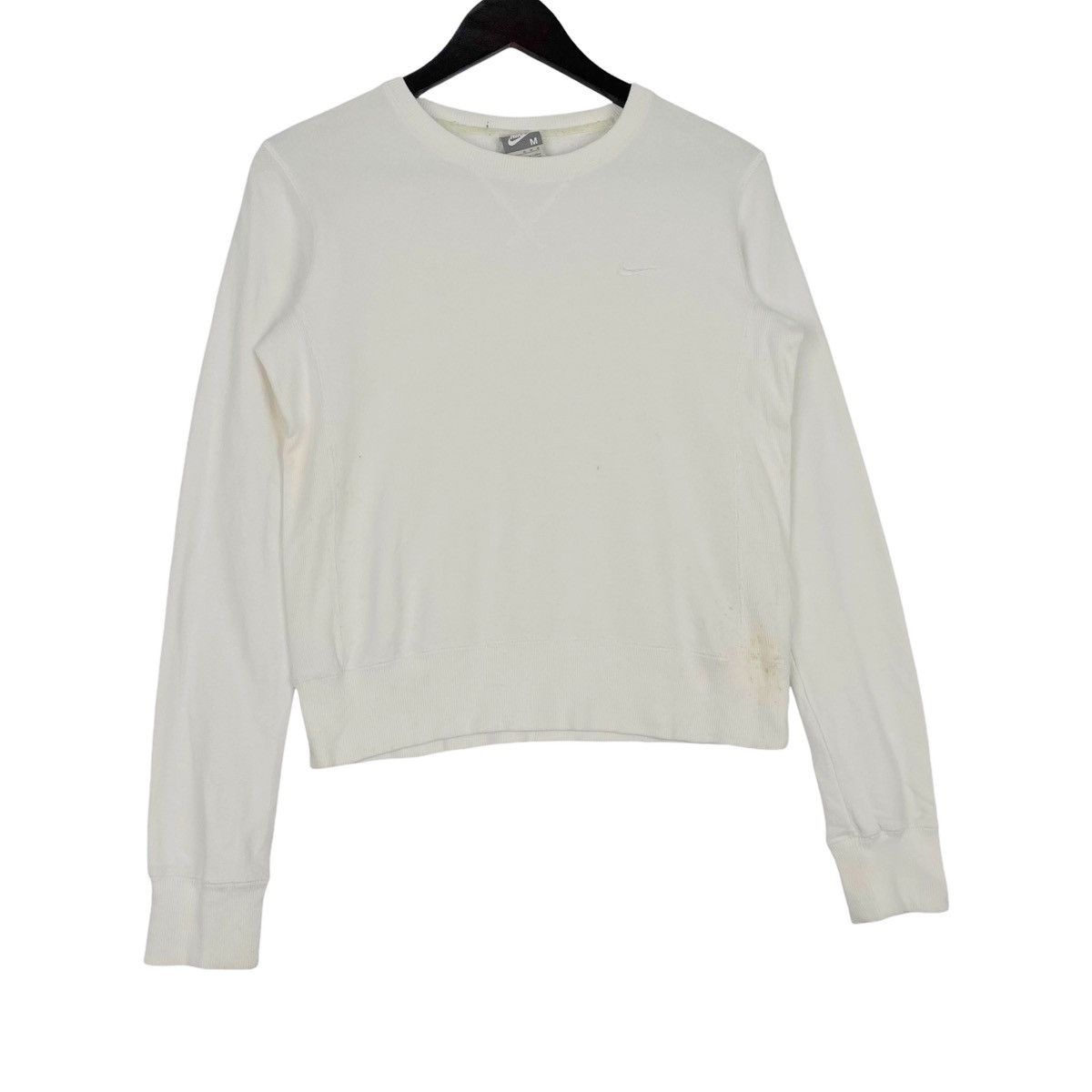 Nike × Vintage Vintage Nike Crewneck Sweatshirt White Pullover Jumper Size Size M / US 6-8 / IT 42-44 - 3 Thumbnail