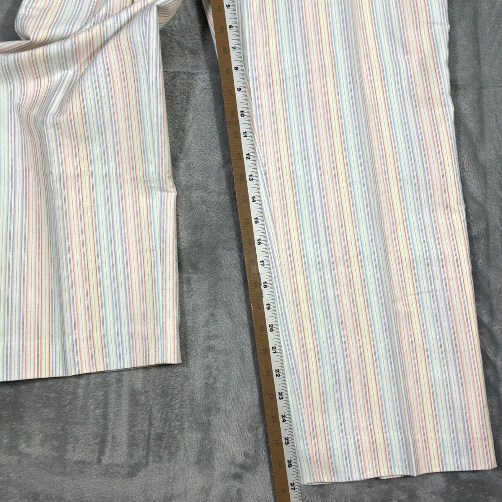 Brooks Brothers Brooks Brothers Women's Wide Leg Dress Pants Pastel Striped 12 Size 34" / US 12 / IT 48 - 5 Thumbnail