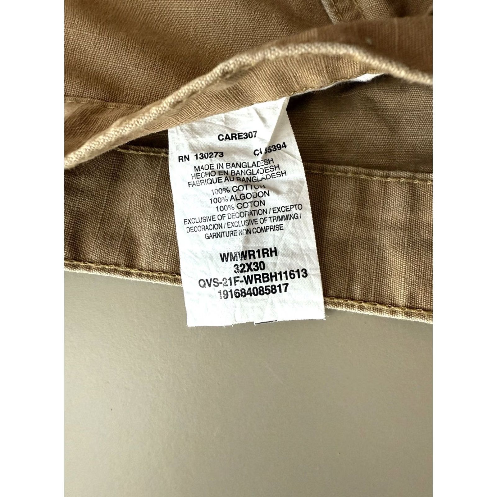 Wrangler Wrangler Workwear Khaki Cargo Carpenter Pants Mens 32x30 Brown Heavy Duty Size US 32 / EU 48 - 5 Thumbnail